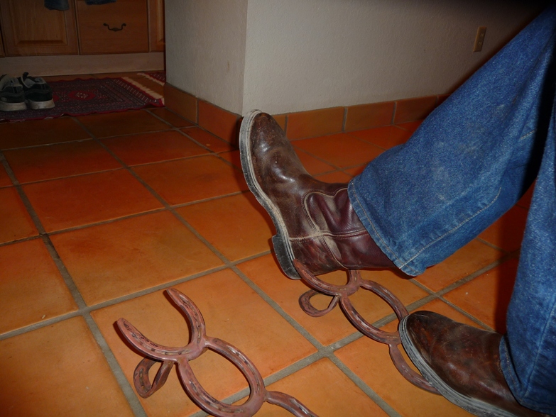 Horse Shoe Boot Jack Spot Welds Tombstone Gem Saloon Cowboy Western Decor Vg 